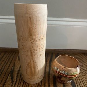 Lava Lava beach club wooden cups